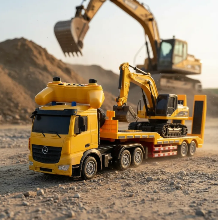 Camión Transportador con Excavadora a Control Remoto