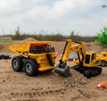 Set de Construcción con Camión de Volteo y Excavadora