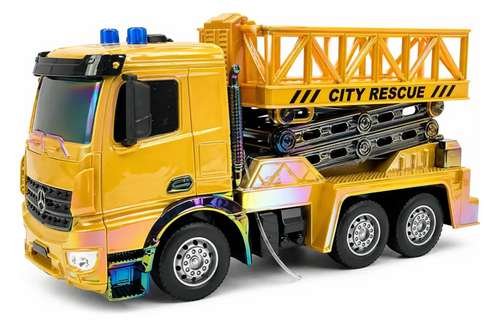 Camión City Rescue de Construcción con Plataforma Elevable para Niños
