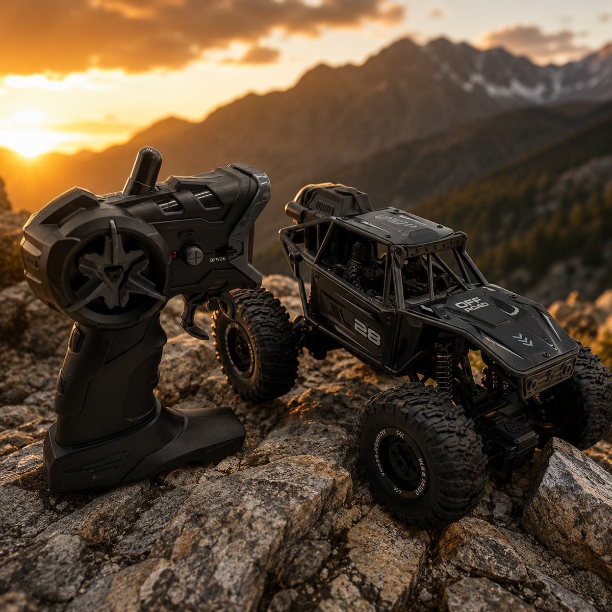 Carro Todoterreno 4x4 a Control Remoto RC Off Road para Niños
